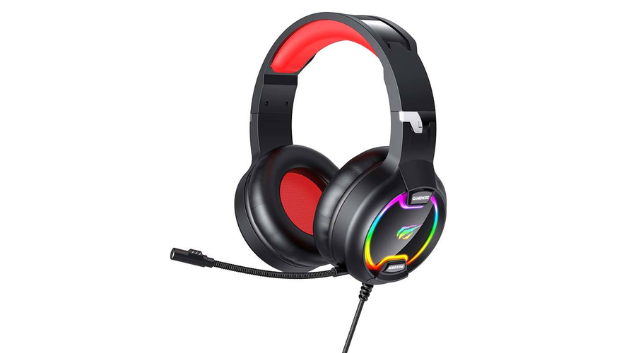 Havit GAMENOTE H2233D játék fejhallgató RGB (piros&fekete)