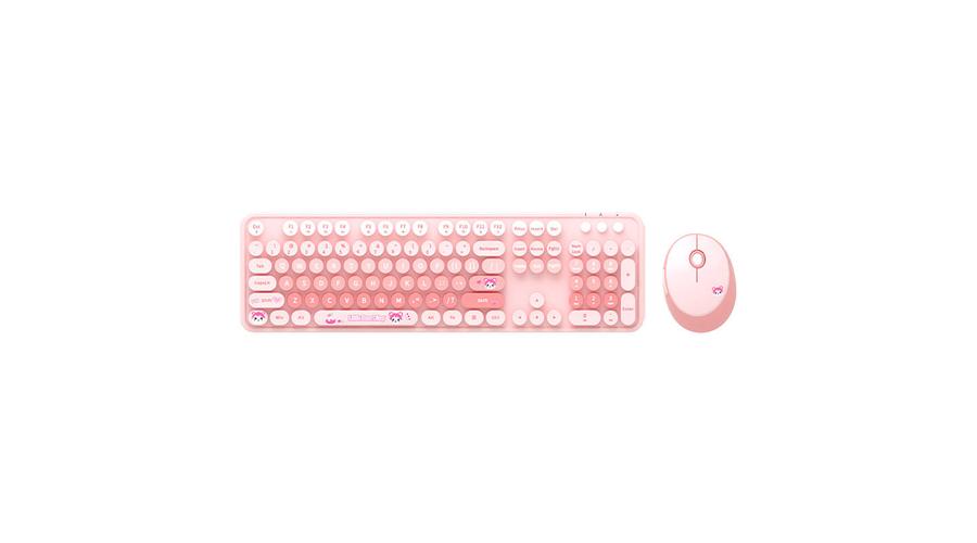 MOFII Sweet New 2.4G Wireless Keyboard + Mouse Set (Pink)