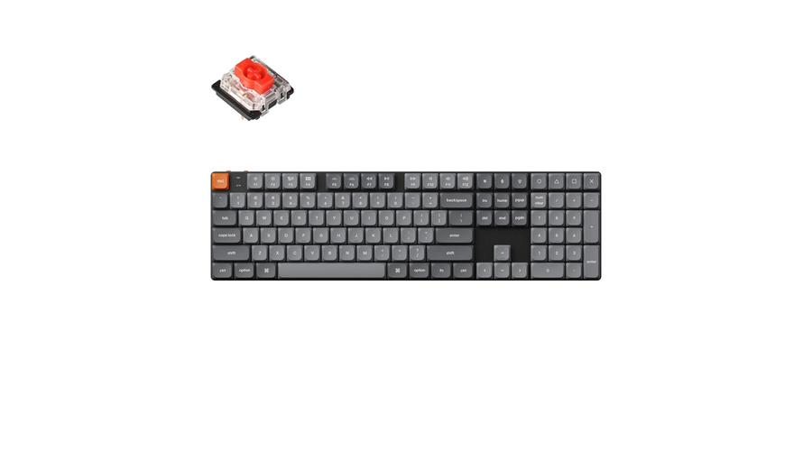 Keychron K5 Max RGB Red Switch vezeték nélküli, alacsony profilú billentyűzet (fekete) [K5M-H1].