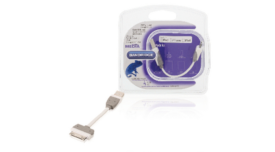 Szinkron és Töltő Kábel Apple Dock 30-Pólusú - USB A Dugó 0.10 m Fehér