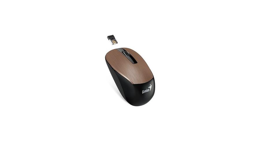 GENIUS Vezeték nélküli egér NX-7015, USB, 1200dpi, BlueEye, Rozsdabarna