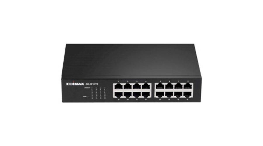 16 portos Gigabit kapcsoló fekete