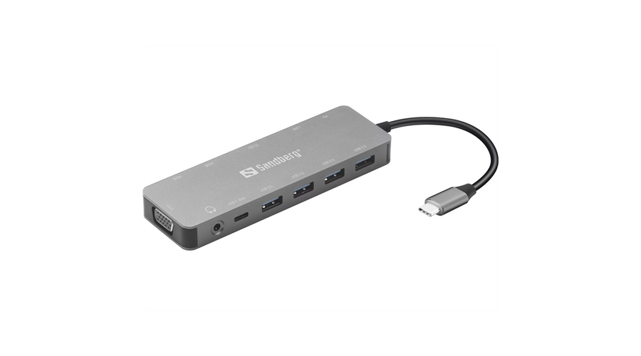 SANDBERG Dokkoló, USB-C 13-in-1 Travel Dock